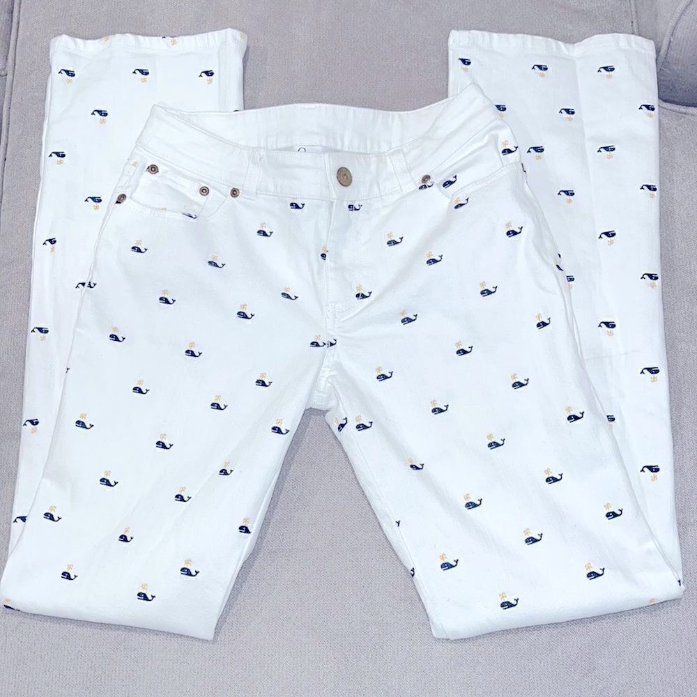 Rare Vintage Lilly Pulitzer  jeans w/ whale prints.